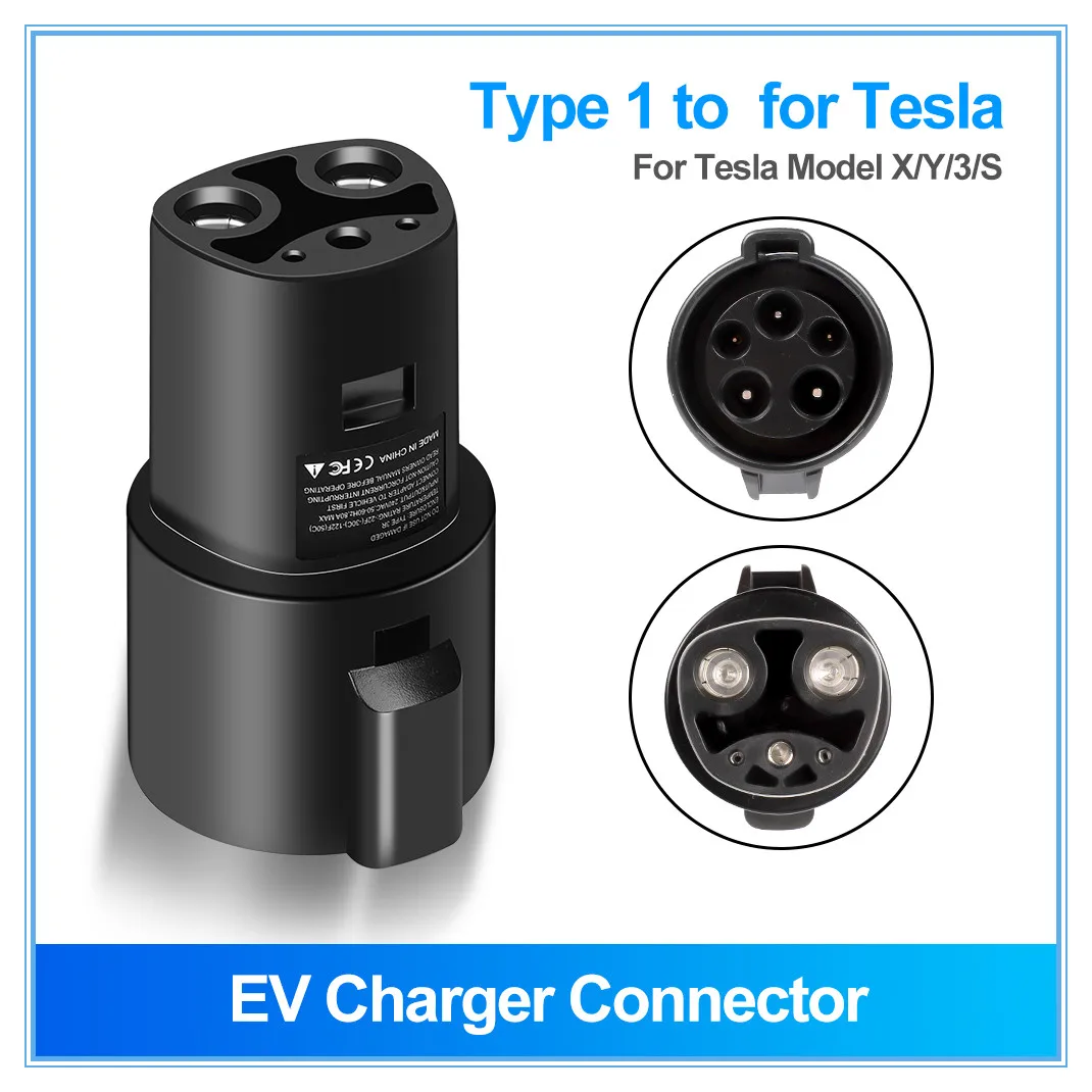 Electric Car Charging Connector SAE J1772 Type 1 to For Tesla Convertor EVSE EV Charger Adapter For Tesla Model X Y 3 S