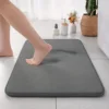 Thickened solid color absorbent carpet flannel bathroom floor mat bathroom entrance non-slip door mat 1