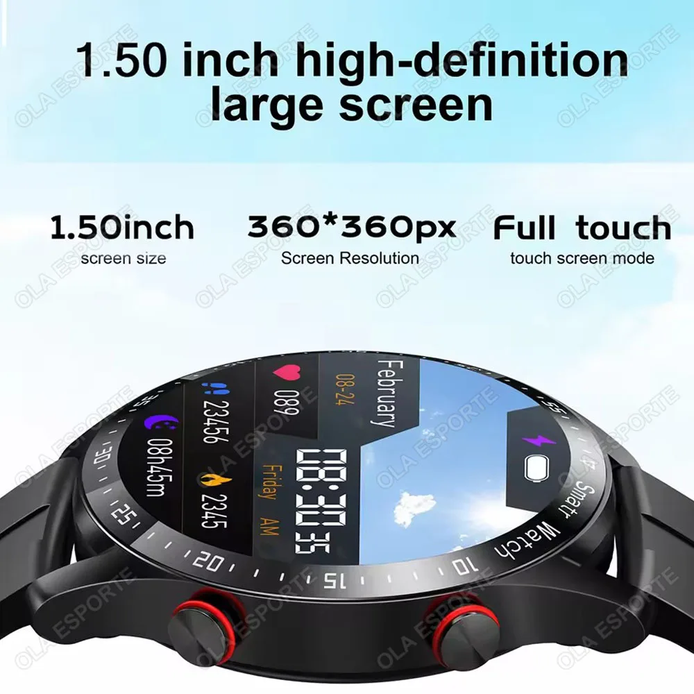 2025 New Outdoor Smart Watch Men Bluetooth Calls Ecg+ppg Blood Pressure Monitoring Sports Watches Man 3atm Waterproof Smartwatch, Alina Gadgets