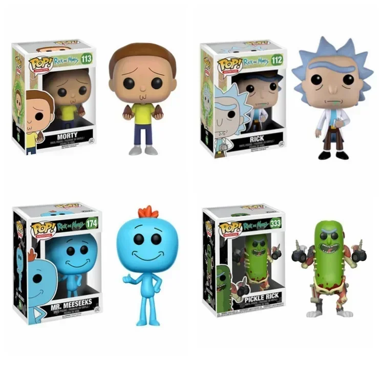 thumbnail image 4 of Figura de vinilo Funko Pop Rick Et Morty Season Modelo Rick 112# Pickle Rick con láser 332# MR.MEESEEKS 174# Coleccionables Regalos Juguetes, 4 of 5