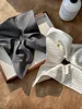 Autumn Winter Plaid Square Scarf Hair Ties Fabric Artistic Hair Ba for Bun High-End Feeling Hair Accories Tail Hair Ropes