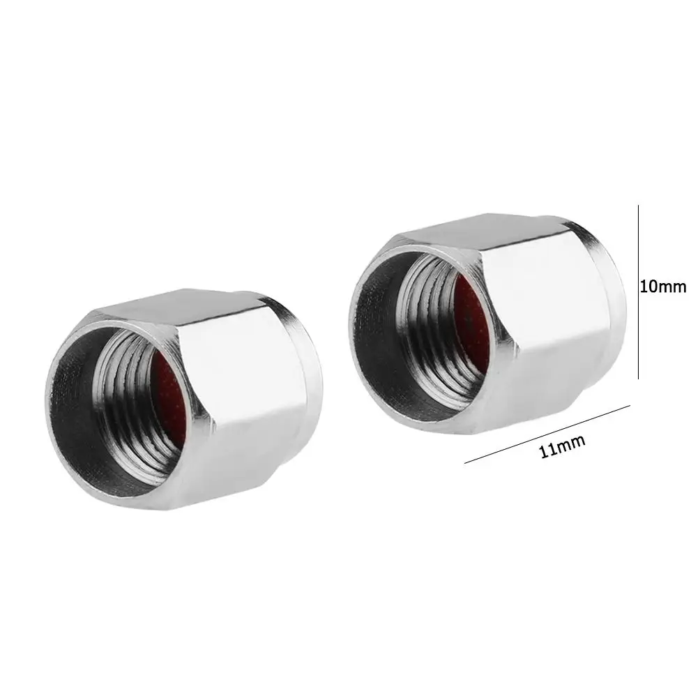 10pcs Wheel Valve Stem Caps Universal Wheel Valves Nozzle Caps Chrome Copper Wear-resistant Auto Accessories for Car Motorcycle