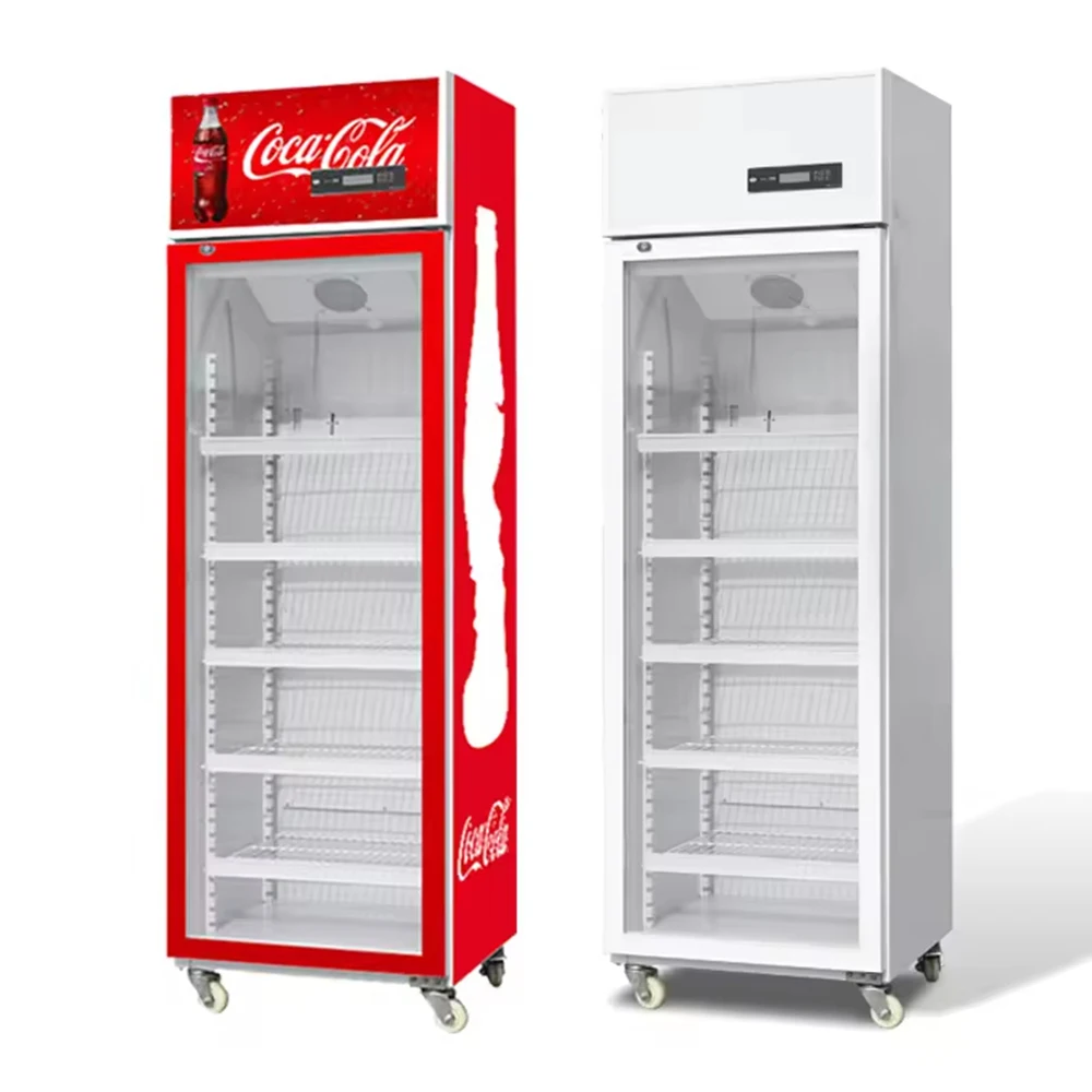 Commercial Supermarket Display Refrigerator Single Double Three Glass Door Beer Fridge Drink Beverage Cooler Freezer and Chiller