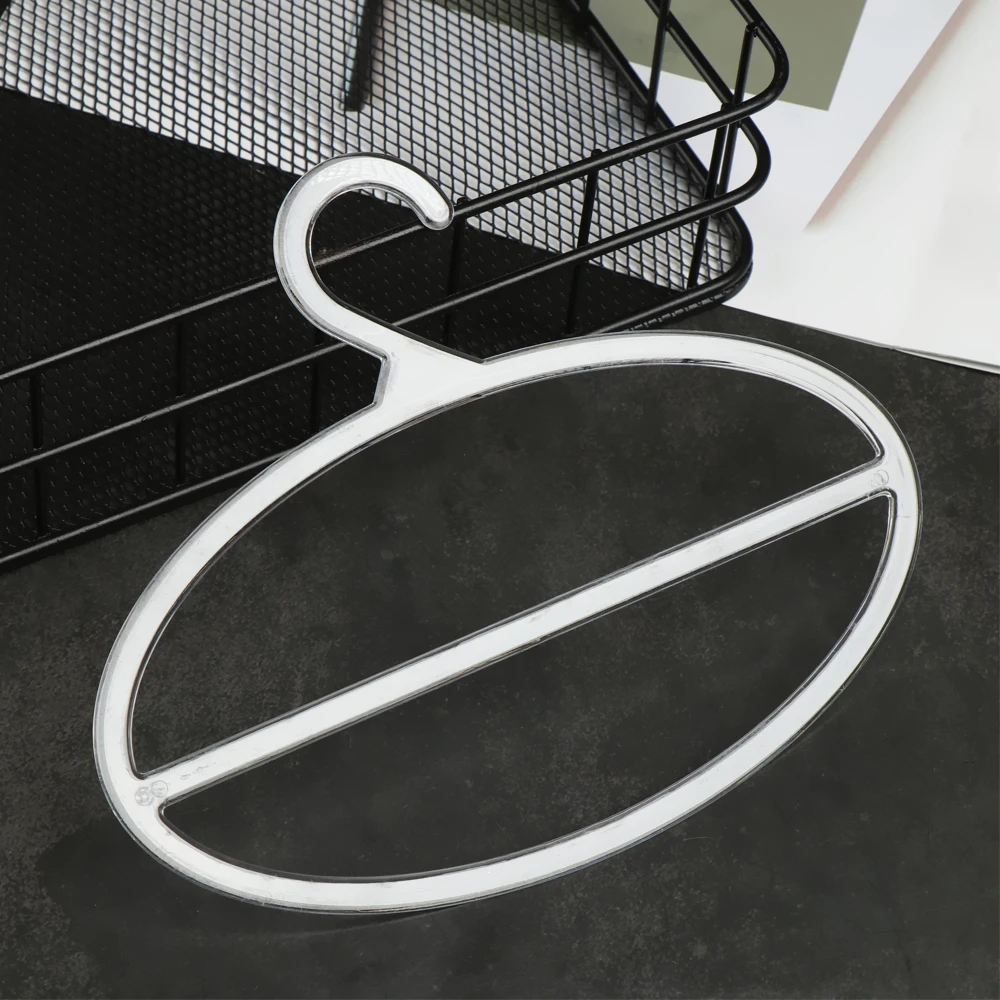 10Pcs Oval/Round Hanger Multi Purpose Plastic Rack Scarf Belt Tie Clothes Display Holder Wardrobe Cloakroom Bedroom Saving-Space