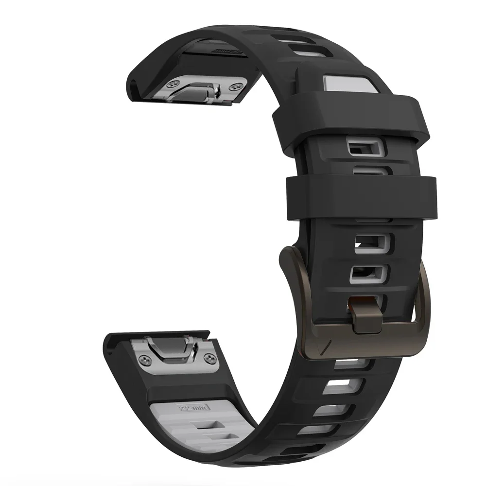 Waterproof Sport Wear-Resistant Quickfit Silicone Strap, 22mm/26mm