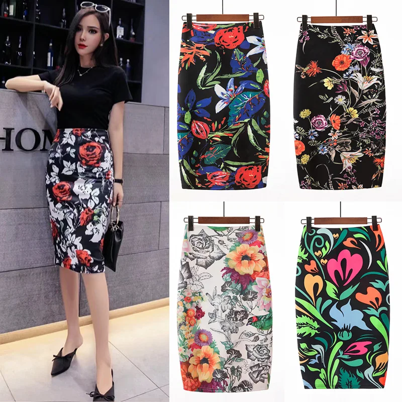 

Summer Print Mini Skirt Women's 2023 Versatile Design Sense Niche High Waist Flower A- Line Sexy Shorts Skirt Woman