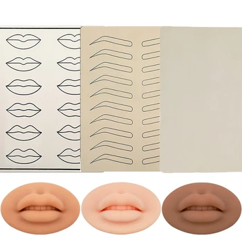 1PCS Lips Eyebrow Tattoo Latex Practice Tattoo Fake Skin for B...