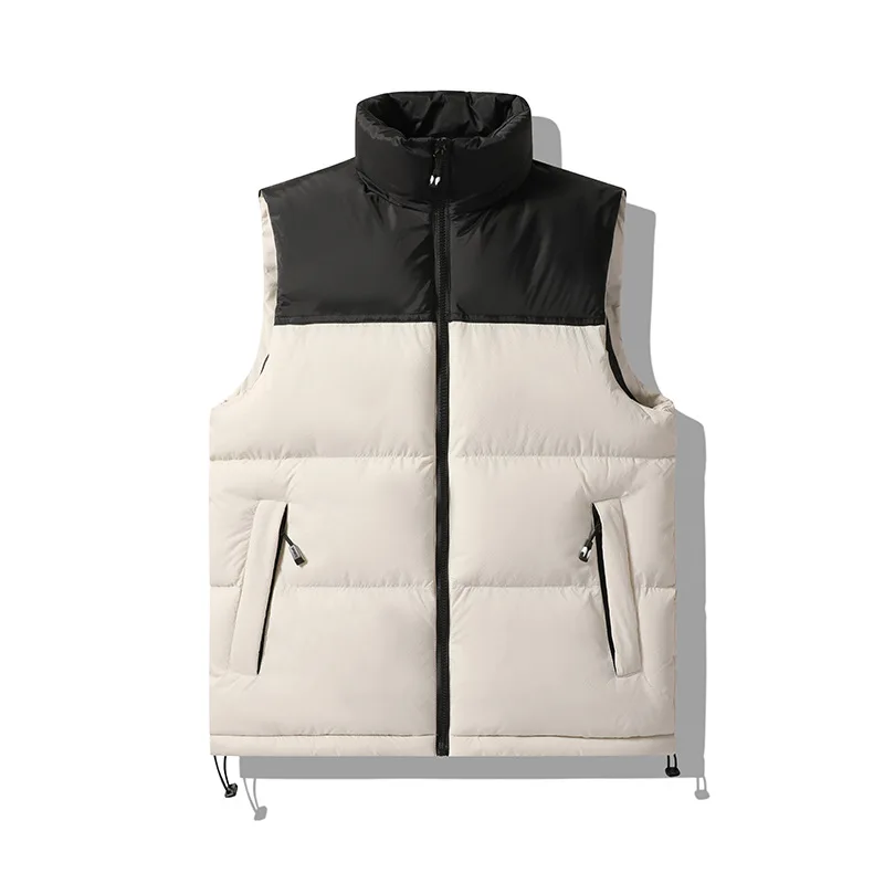 

2023 New Winter Men Coat Vests Fashion Men's Clothing Casual Versatile Warm Vest Standing Collar Mens Tops
