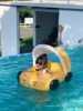 Baby Pool Floats With Canopie, Children's Swimming Pool Float Toys , Boys Girls Floating Row, Swimming Circle Beach Party 3