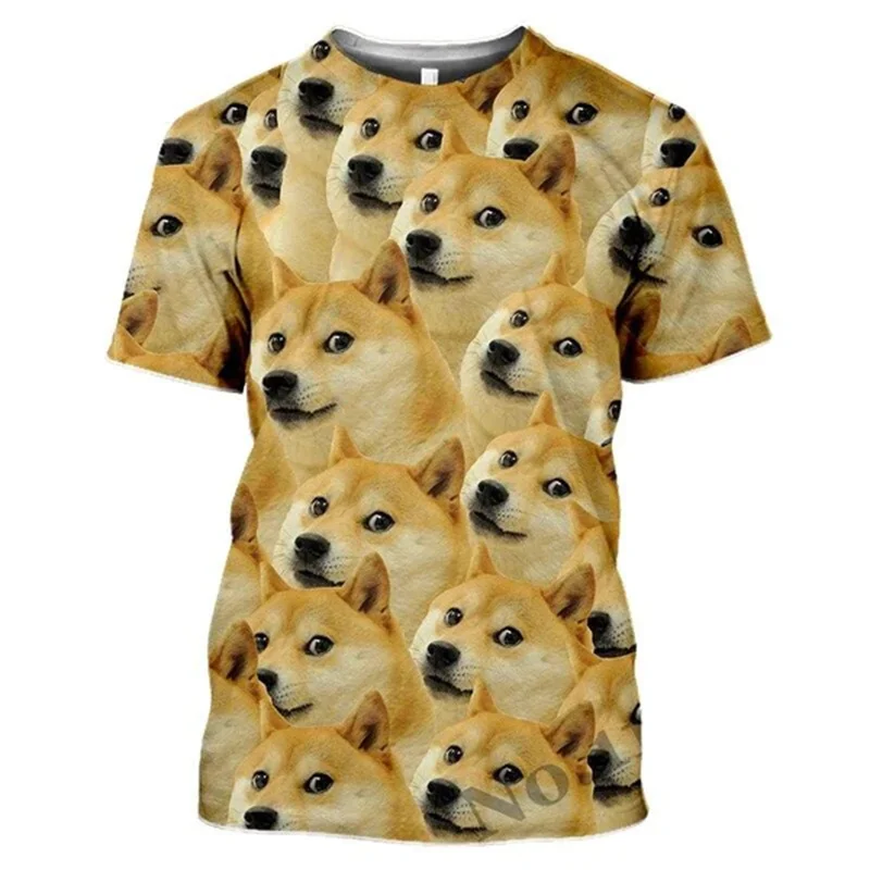 

Funny Doge T-Shirts Fashion 3D meme Dog Graphic T Shirt for Men Clothing Doge Fan Streetwear Unisex Casual Kids Tops Tee Shirts