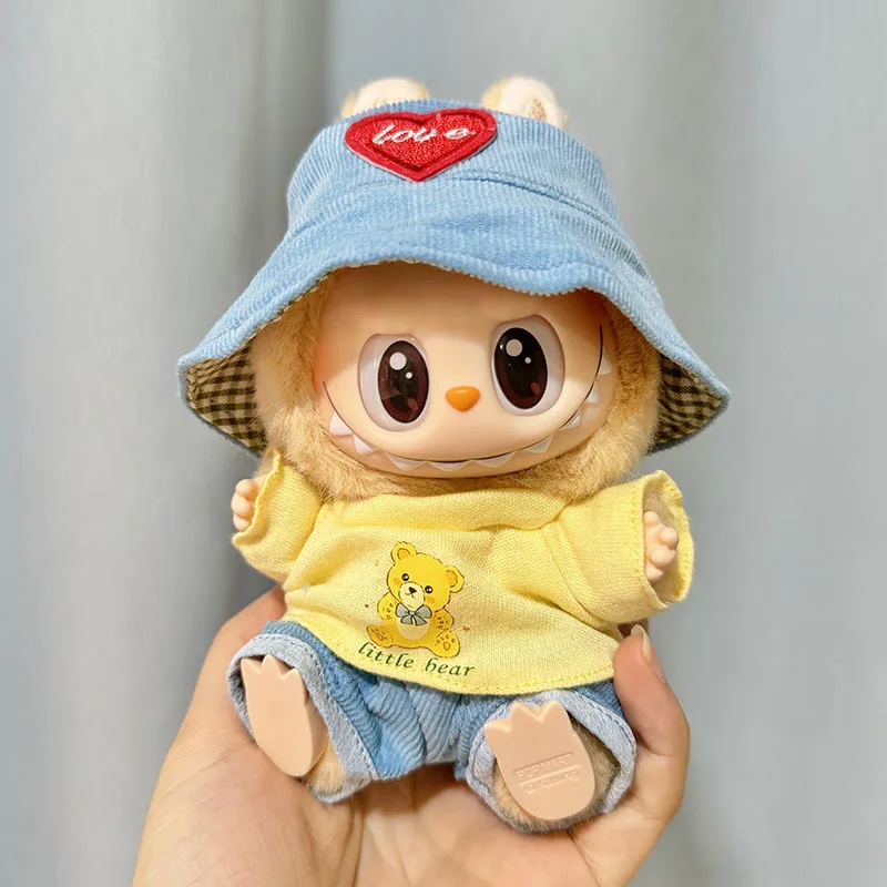 thumbnail image 1 of Ropa para muñecas de peluche en miniatura, accesorios para muñecas ídolos de Corea Kpop Exo Labubu V1 V2, conjunto de sombreros para fiestas de jardín de infantes, 1 of 5