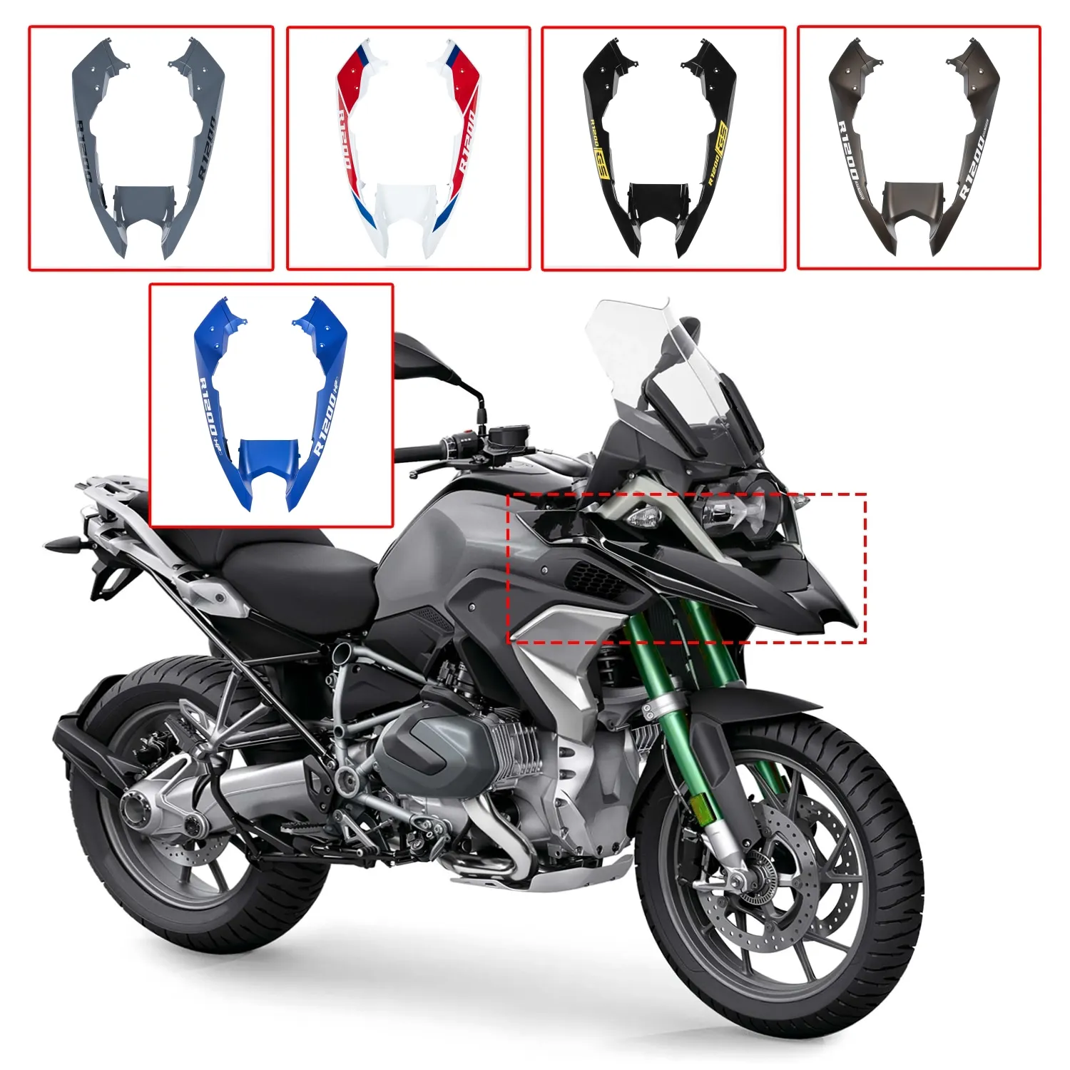 

Передняя обтекатель R1200ADV для мотоцикла, передняя фара, нижняя обтекатель для BMW R 1200GS ADV Adventure 14-2018, левая и правая стороны, Обложка колеса
