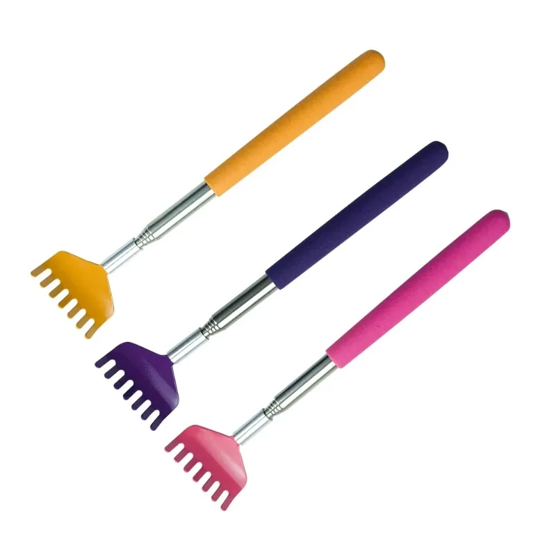 Back Extendable Scratcher Stainless Steel Telescopic Scratching Massager Extendable Telescoping Anti-itch Tool Relax Back Claw 5pcs back scratching scratcher manual back scratching tool retractable back scratcher body scratcher