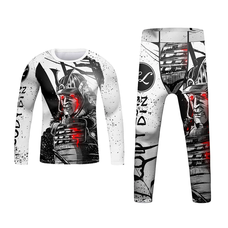 Kids Rashguard Jiu jitsu MMA T-shirt + Pant Sets Sportswear Rash guard BjJ Gi Kickboxing Jerseys Boy Children Muay Thai Shorts sports apparel