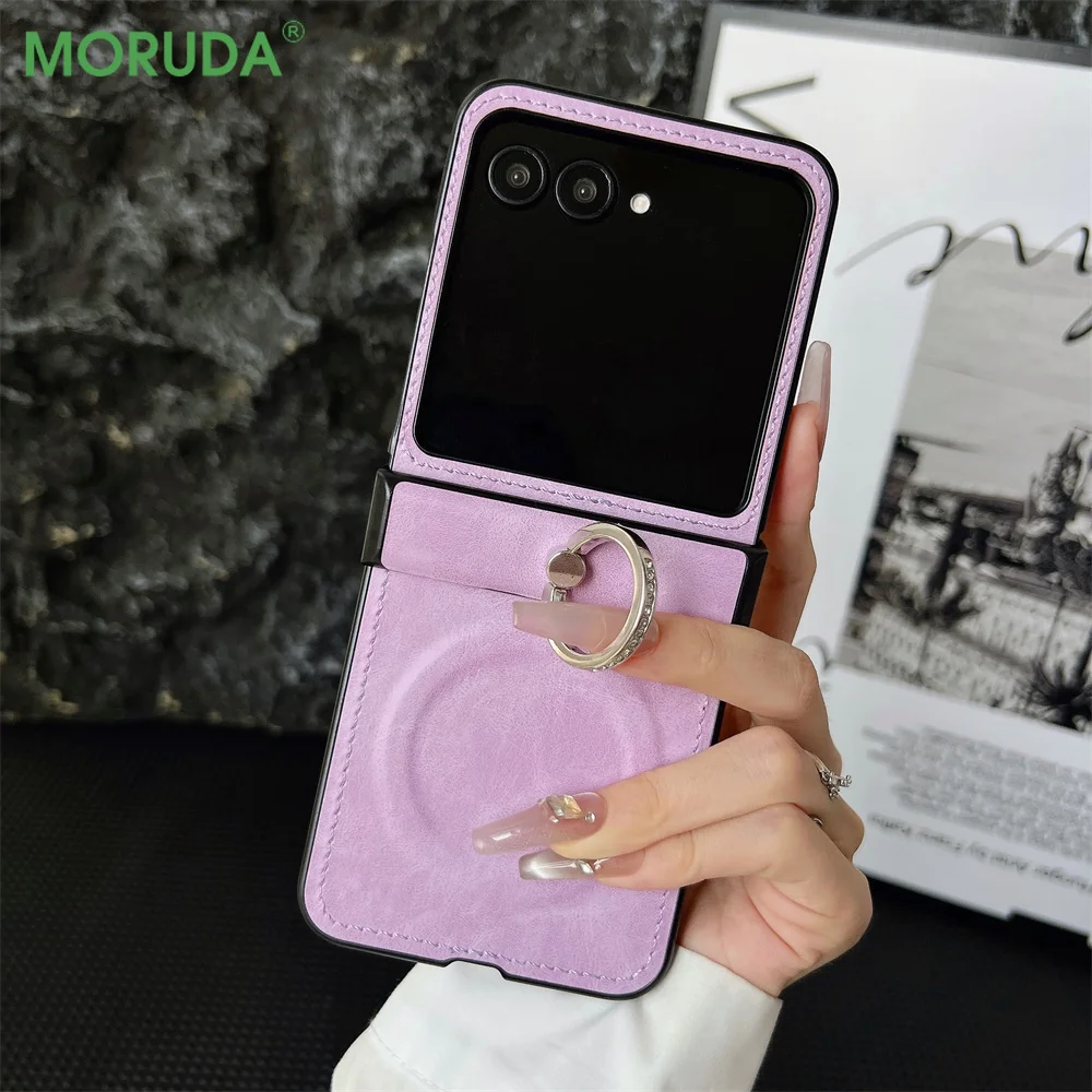 Diamond Ring Bracket Holder Magnetic Phone Case with Full Screen Cover
