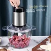 2 Speeds 500W Stainless steel 2L/3L Capacity Electric Chopper Meat Grinder Mincer Food Processor Slicer 3