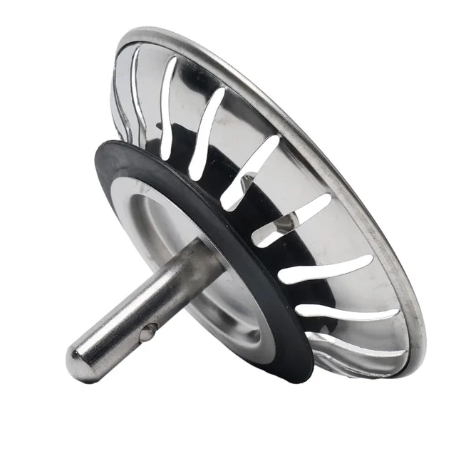 Stainless Steel Kitchen Sink Strainer Waste Drain Plug 80mm Basin Drain Stopper Bathroom Drain Sealing Sink Floor Drain Replace 3
