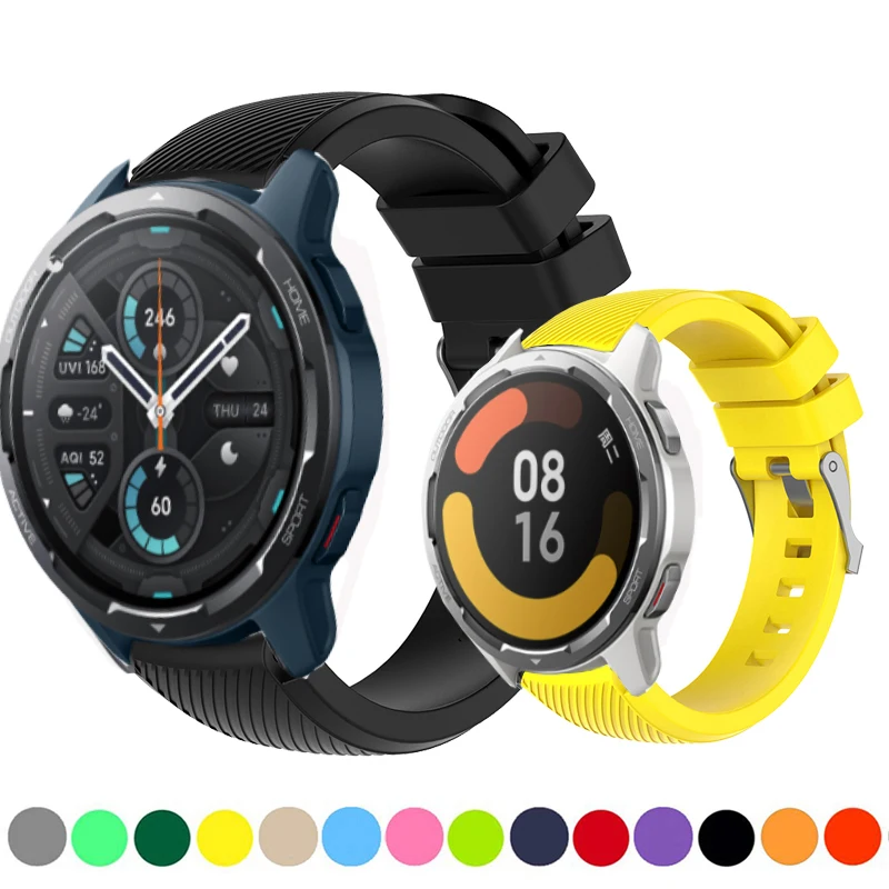 Ремешок силиконовый для Xiaomi Watch Color 2 спортивный браслет смарт-часов Mi Color/Amazfit GTR 2E