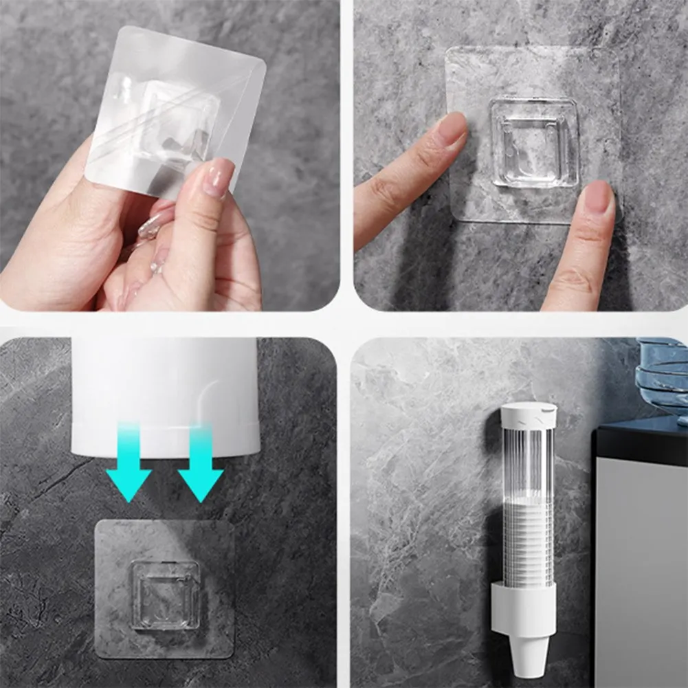 Wall Mount Disposable Automatic Remover Cup Holder Cup Taker Black/white Plastic Holder Cups Container