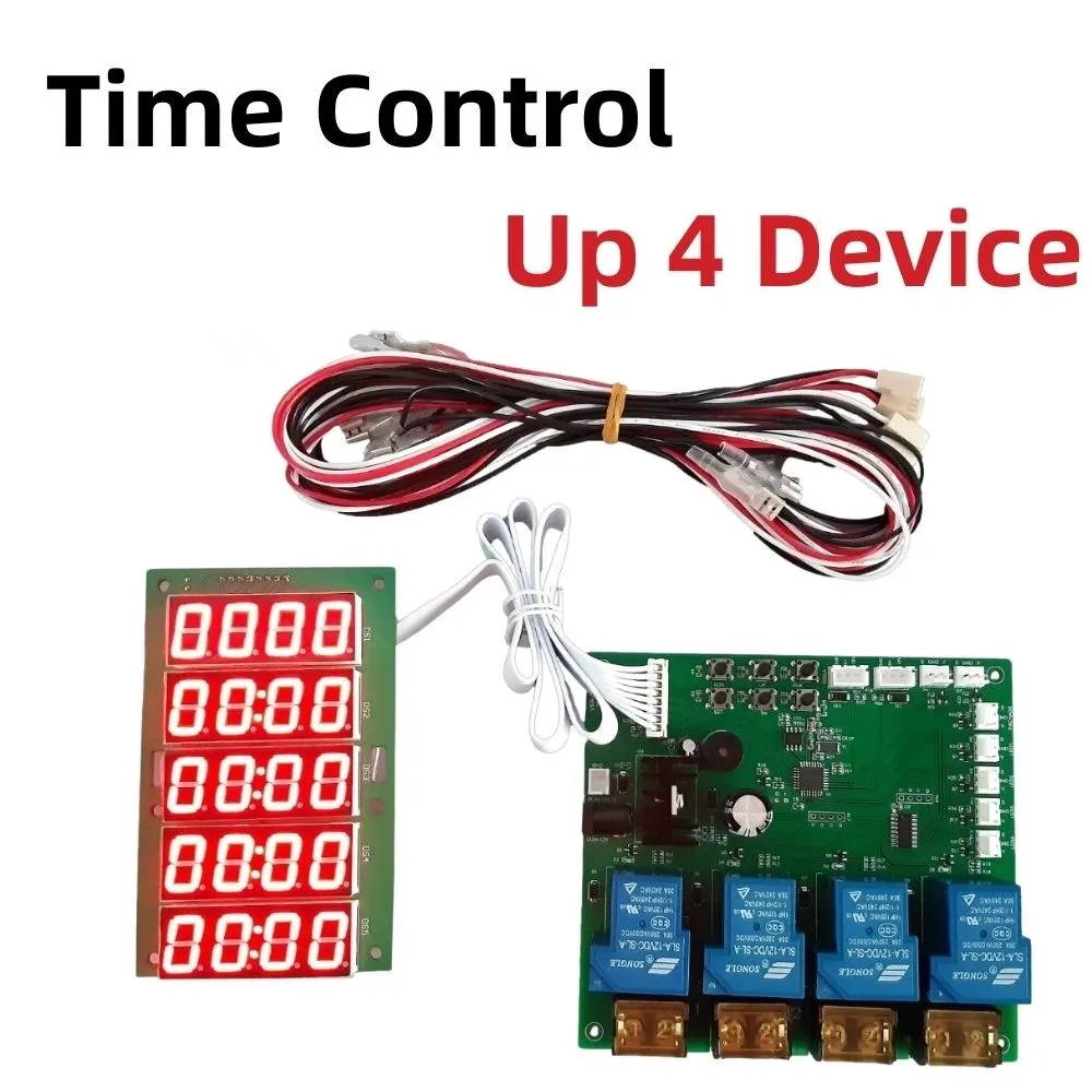 

JY-215 Inbuilt Counter 4 Channel Timer Board for Bill Acceptor Coin Acceptor, Relay Time Control PCB for Car Washing Machine