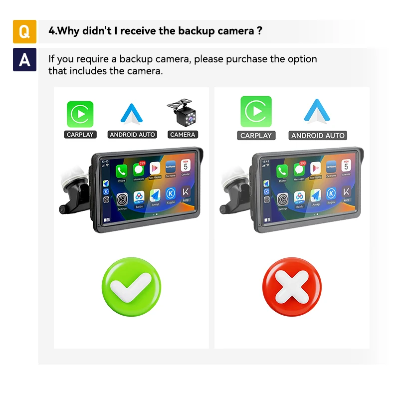 VENBES Radio de Auto Universal con Pantalla Táctil de 7 Pulgadas, Reproductor Multimedia de Video, Compatible con Carplay y Android Auto 6