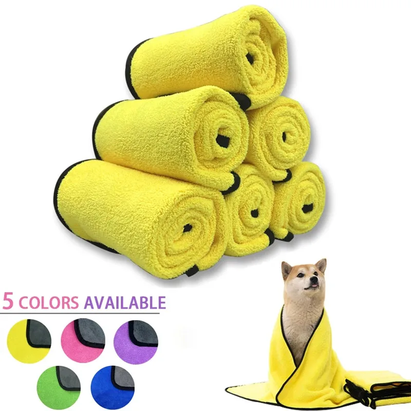 

Quick-drying Dog and Cat Towels Soft Fiber Towels Absorbent Bath Towel Pet Bathrobe Convenient Cleaning Towel Dog Accessories