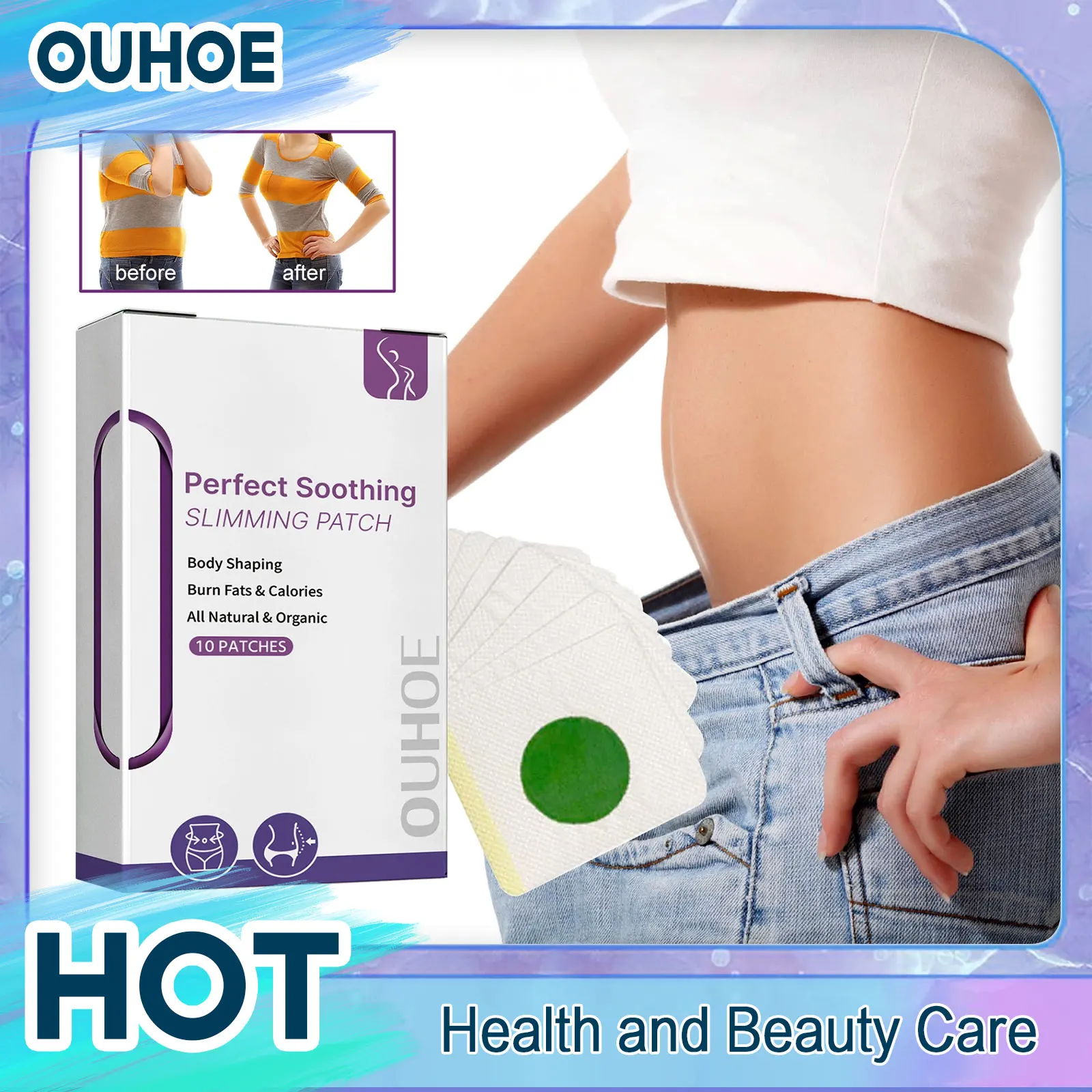 Detox Weight Loss Sticker Fat Burning Weight Loss Slimming Belly Flat Tummy Thin Thigh Sculpting Body Firming Cellulite Patches