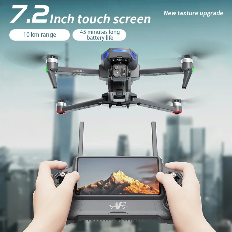 Nuovo Ae30 Gps Drone 8k Hd Camera 3 Assi Cardanico Wifi Evitare Ostacoli Fpv Brushless Touch Screen Telecomando Quadcopter Giocattoli - immagine 6