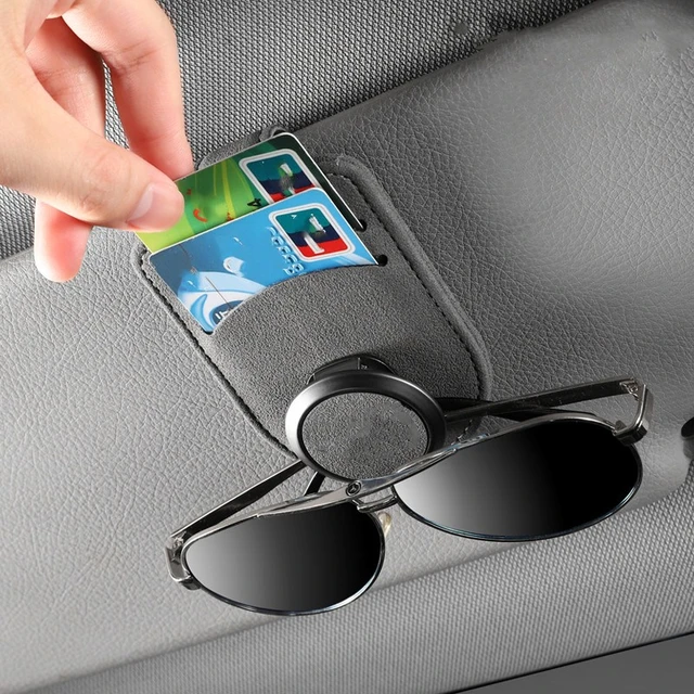 Porte-lunettes de soleil en daim pour intérieur de voiture