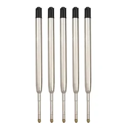 Ballpoint Pen Refill Set - Medium Point, Black/Blue/Red Ink, 3.9 G2 Metal Writing Accessories (5 PCS Black)