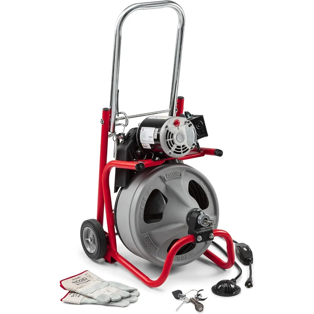 

RIDGID 26998 Model K-400 Drain Cleaning 120-Volt Drum Machine Kit, with C-45IW 1/2" x 75' Cable