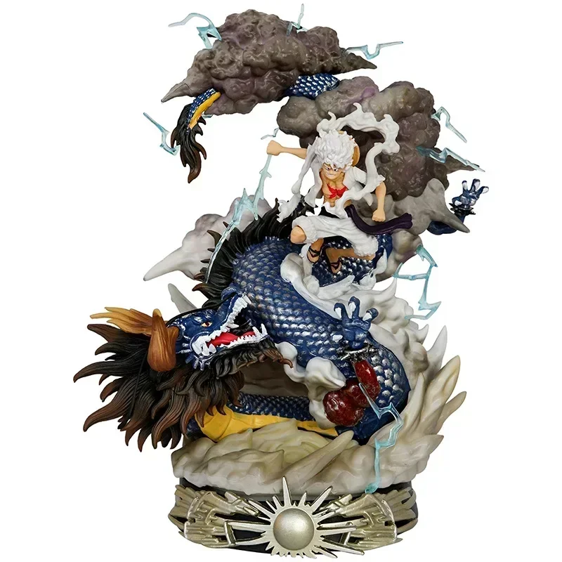Figuras de One Piece de 23 cm, figuras de anime Luffy vs Kaidou, estatua de Luffy Gear 5, figura de Nika Luffy, figura Gk, modelo de muñeca, juguetes de regalo