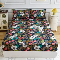 friench garden fitted sheet pillow case set bedding protector dust proof functional bed linen 25cm deep 3