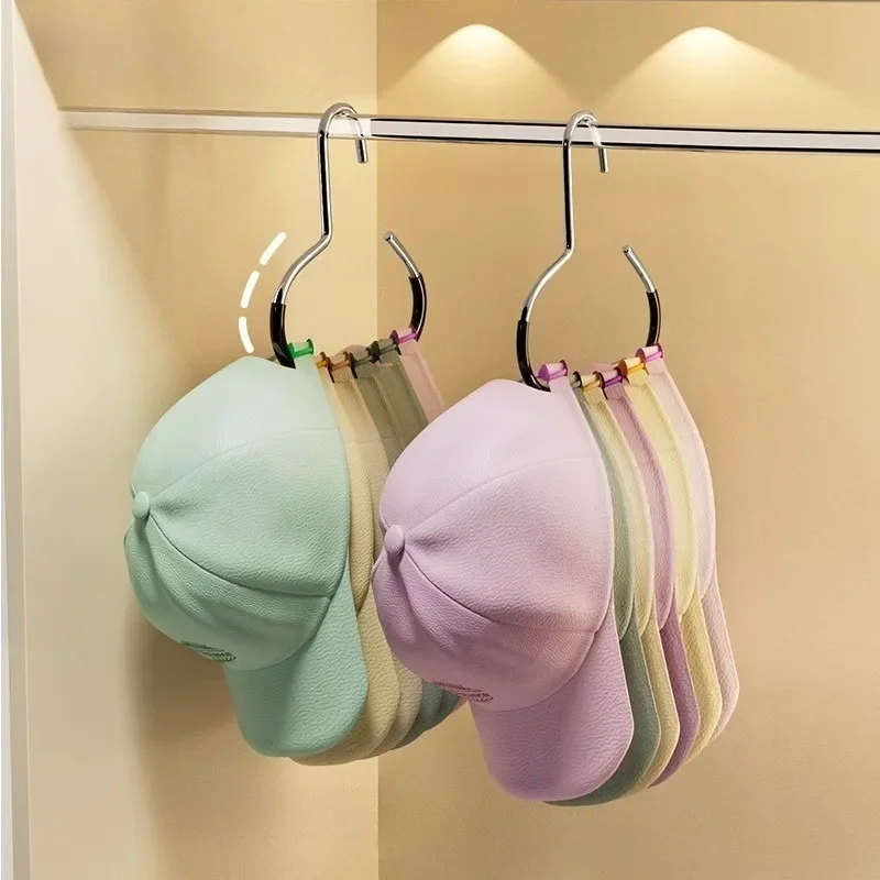 thumbnail image 2 of Base Hooks Baseball Cap Hat Closet Rack Wall Door Hanger Holder Storage Organizer Ball Cap Organizer 2 of 9