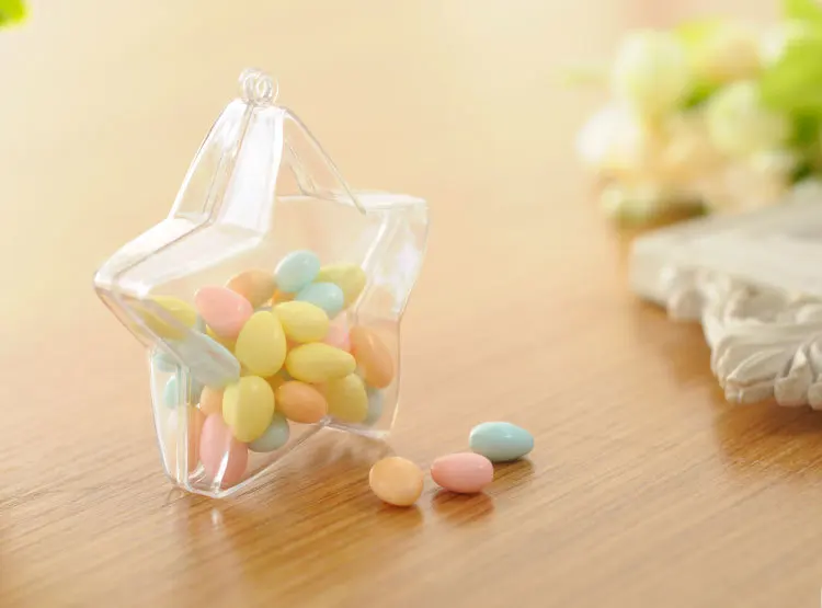 10 stücke/20 stücke Lebensmittel qualität transparente Kunststoff Candy Box DIY Lebensmittel verpackung Candy Box Hochzeit liefert Candy Box Bonbons Verpakking – Detail 8
