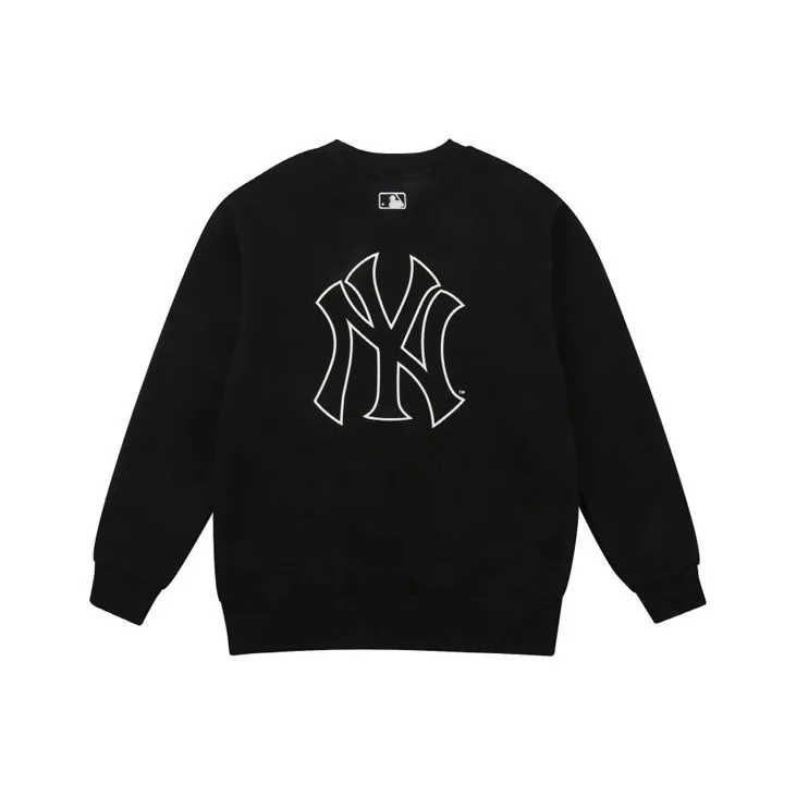 MLB 뉴욕 양키스 스웨트셔츠 유니섹스 블랙 크루넥 모더레이트 레귤러 31MT04111-50L