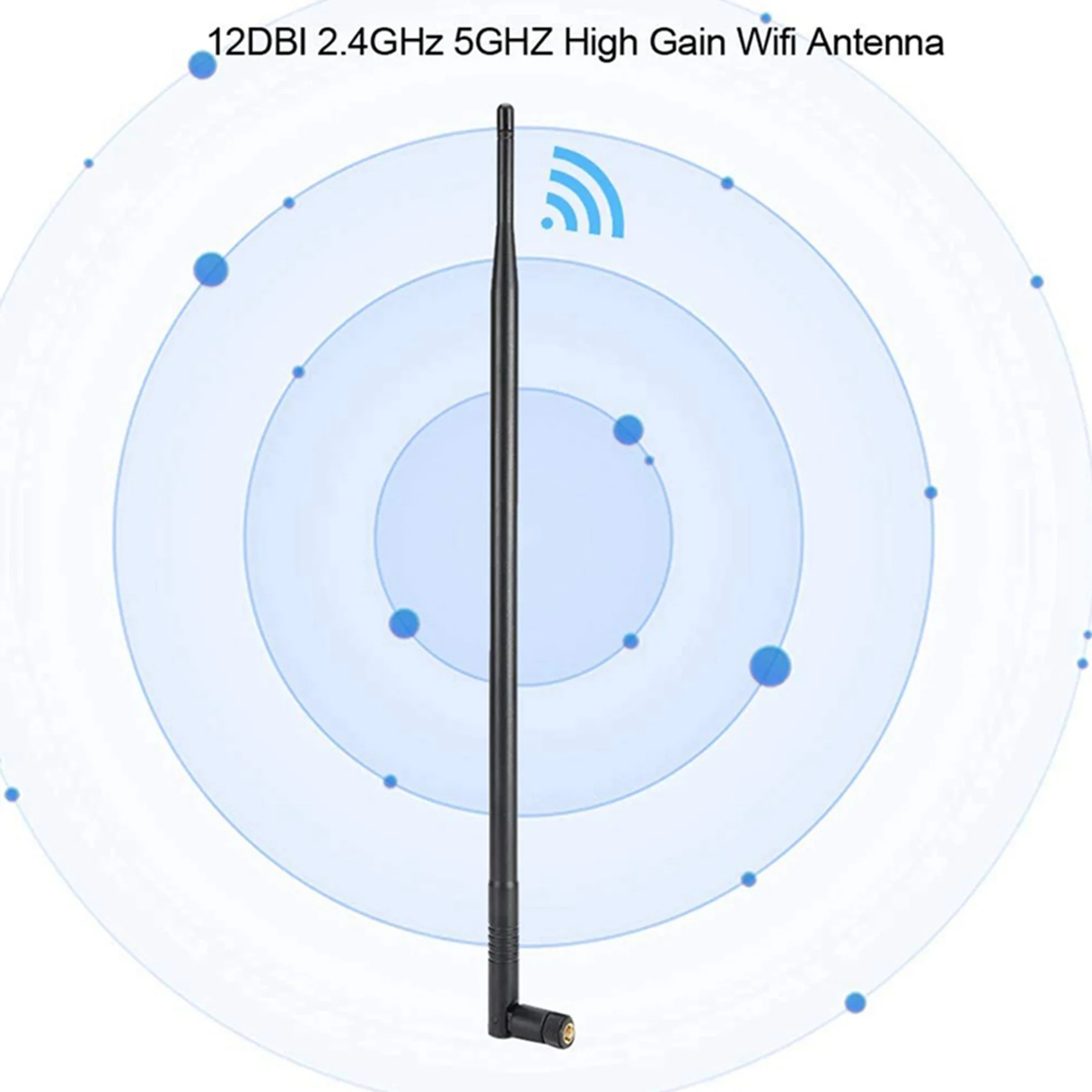 LA-5X 12DBI Wifi 안테나, 무선 네트워크용 RP?SMA 커넥터가 있는 2.4G/5G 듀얼 밴드 고이득 장거리 Wifi 안테나