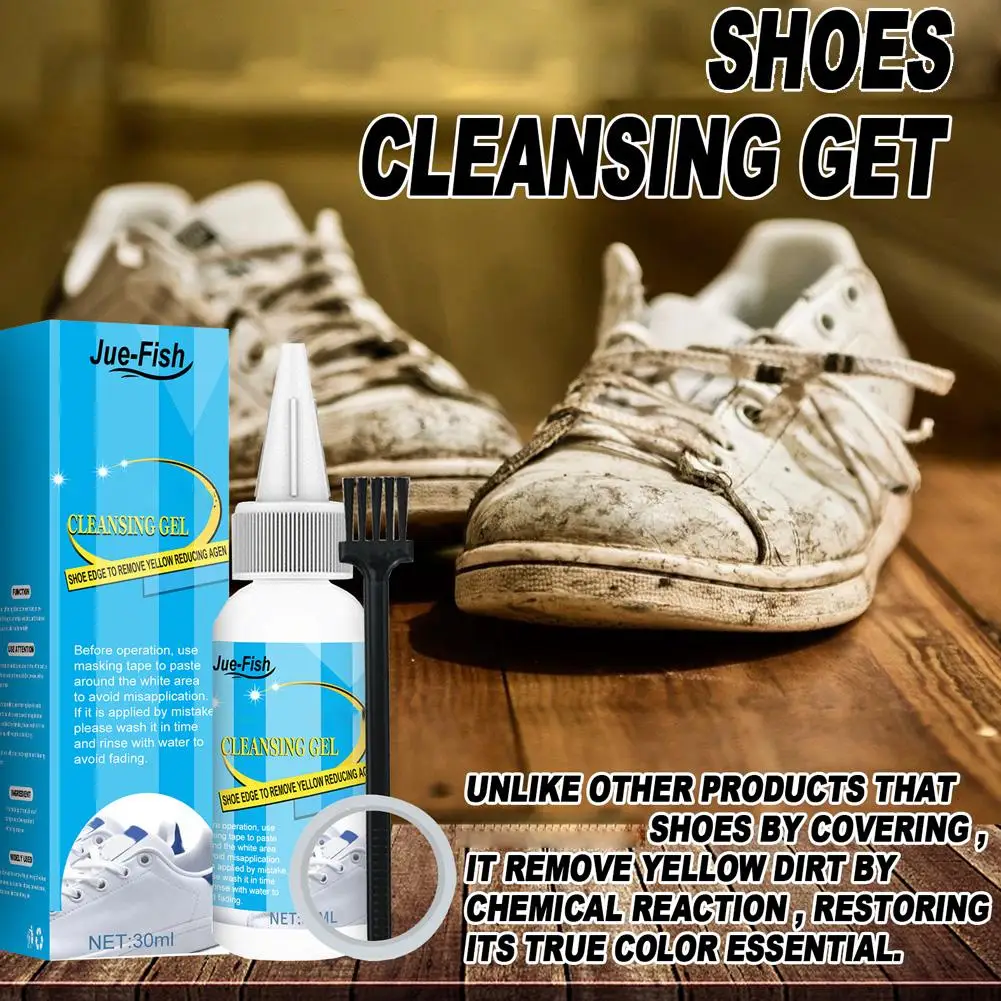 Description Picture 3 of item30ml Shoes Cleaner Kit Removes Shoes Whitening Cleansing Cleaner Dirt Foam Brush Washing Gel With Shoes Cleaning Shoe Machi H6z3