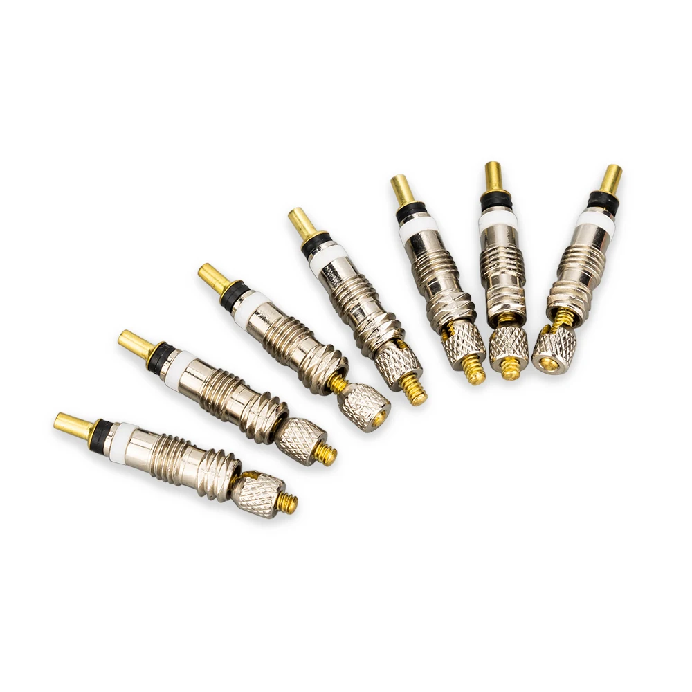 6pcs Presta Valve Core Brass FV Nozzle Replacement Bicycle Tyre Valve Core MTB Road Bike Tubeless Service Parts Alloy