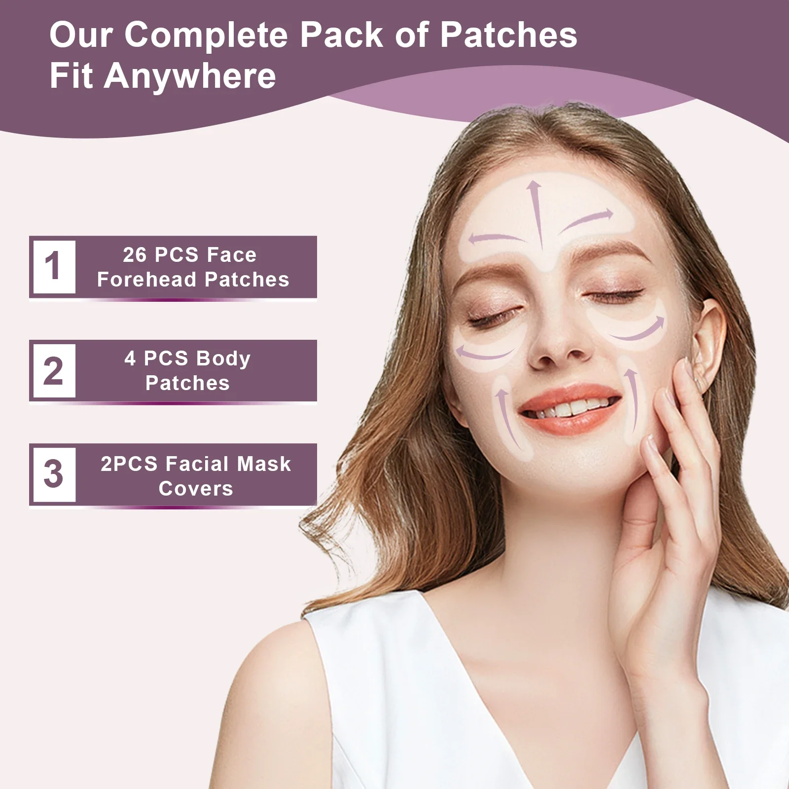 32Pcs Silicone Anti Wrinkle Patches For Chest Face Forehead Neck Facial Mask Facial Sleeping Mask Cover for Smoothing Skin Care