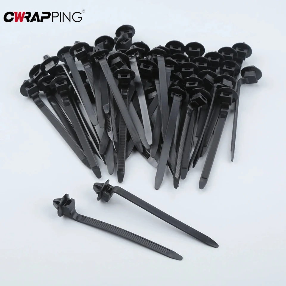 150-Piece Universal Nylon Cable Tie Buckle Set – Car Trim Fasteners With Storage Box - View #14