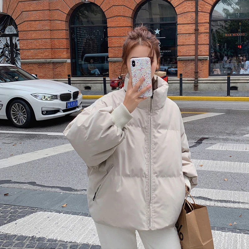 

Women's Hooded Warm Winter Coat Quilted Thicken Puffer Jacket Solid Female Outdoor Parka Solid