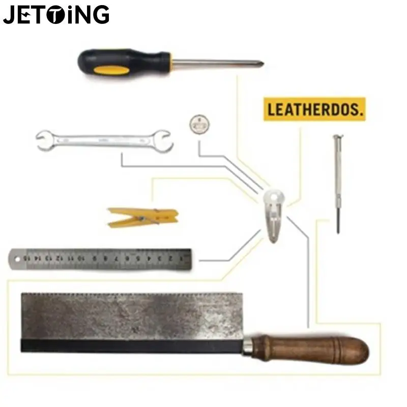 Multi Function Tool Stainless Steel Hairpin Hair Clip Ruler Cutter Screwdriver Keychain