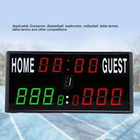 Tableau de bord électronique LED, compte à rebours multifonctionnel, affichage de l'heure, tableau de bord électronique, télécommande pour compétitions 4