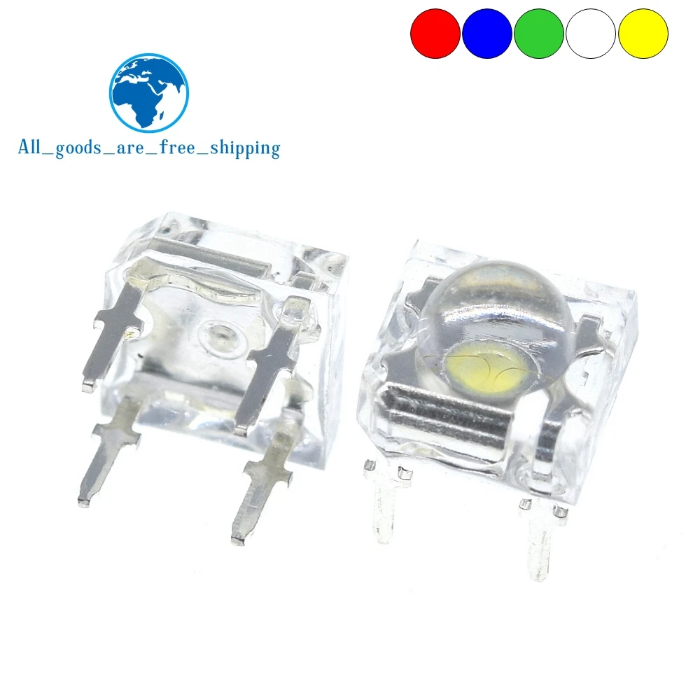 100 Pz 5Mm F5 Piranha Led Bianco Rosso Verde Ambra Trasparente 5Mm Led Diodo A Emissione Luminosa-Diodi 4-Pin Piranha Led Diodos Luminosità
