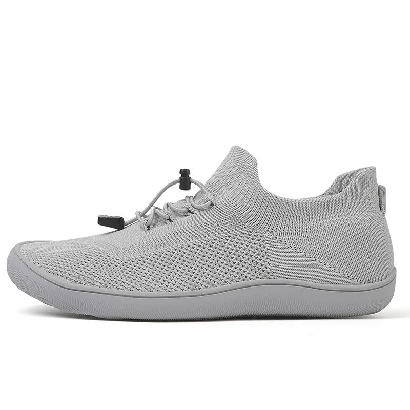 Barfussschuhe fir Erwuessener, Cross-Trainer, Zehbox, Männer, breet, minimalistesch, Null-Drop-Sohle, Casual Stricken, Wanderschuhe 2024_voghion.com