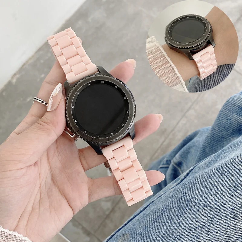 

Ремешок для часов Samsung Galaxy watch 4/5/5 pro/6/Classic/Active 2/Gear S3, полимерный браслет для Huawei GT2/2e/3 pro, 20 мм 22 мм