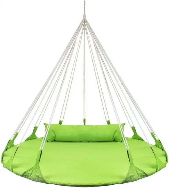 

Round Standing Hammocks Hanging Swing Nest Perfect for Outdoor & Indoor, Green
