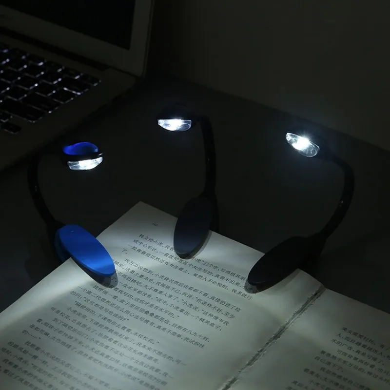 Mini Flexible Clip-On Bright White LED Book Light Laptop Reading Lamp Portable 1pcs