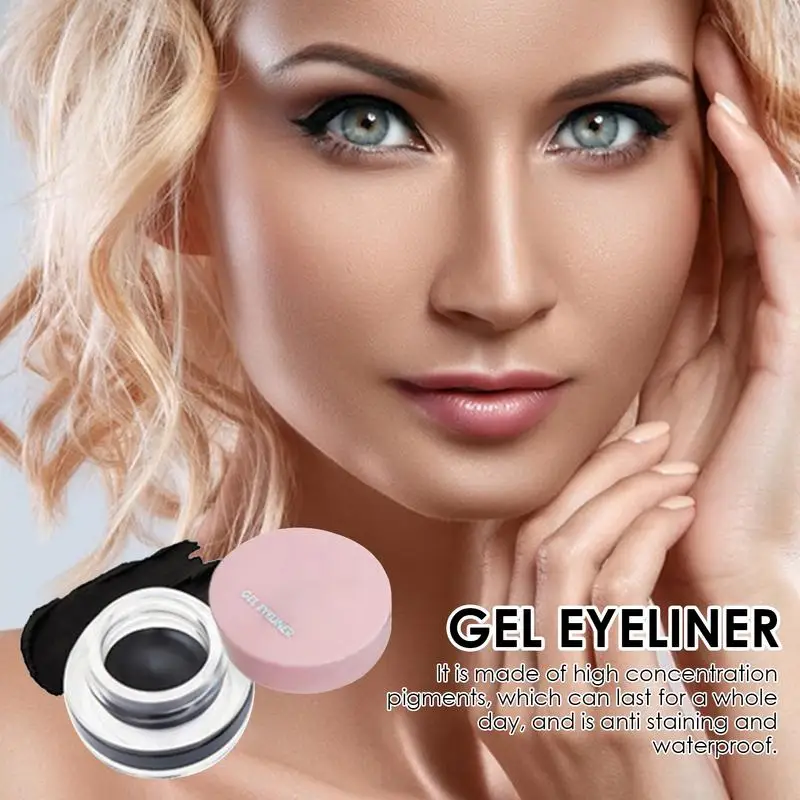 

Гелевая подводка для глаз 2 в 1 водостойкая устойчивая к размазыванию Стойкая крем-подводка для глаз гель с высокой интенсивностью пигменты подводка для глаз макияж бровей